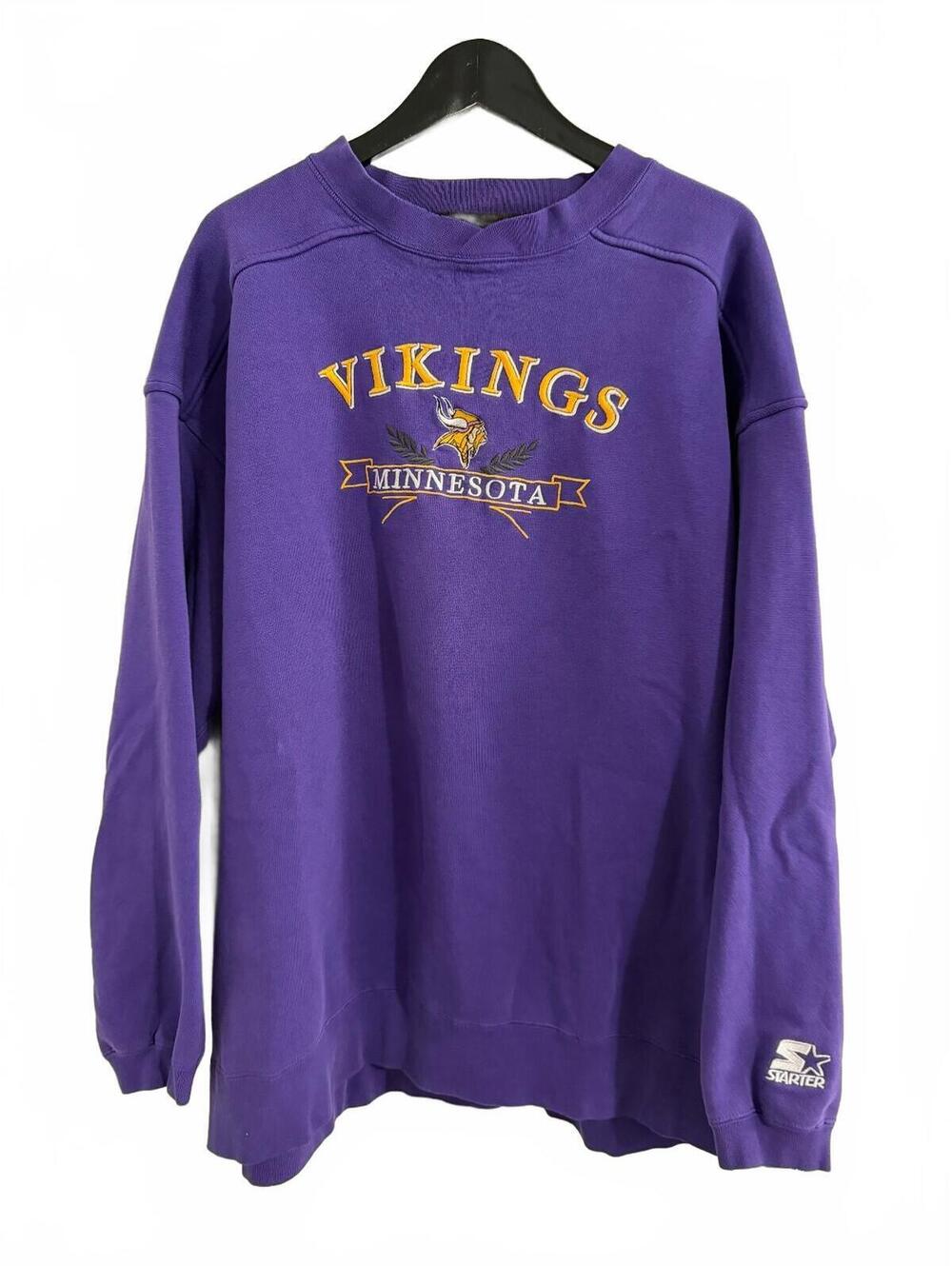 Vintage Minnesota Vikings Starter Crewneck Sweatshirt Sz XXL